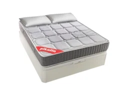 Pack PIKOLIN Sommier Branco + Colchão Molas Ensacadas Troas + Almofada Grátis (150 x 200 - 59 Cm de Altura)