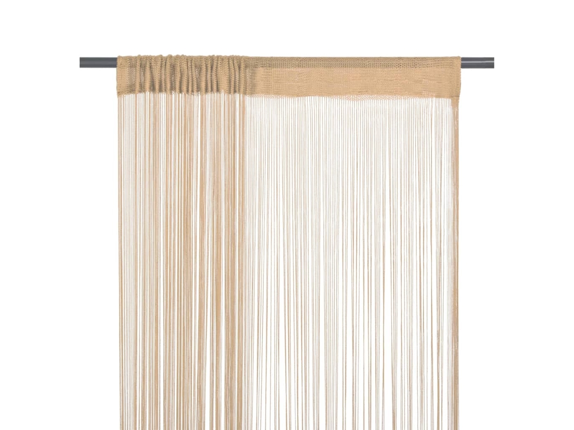 String Curtain, String Curtains Vidaxl Bege Tecido (140 Cm)