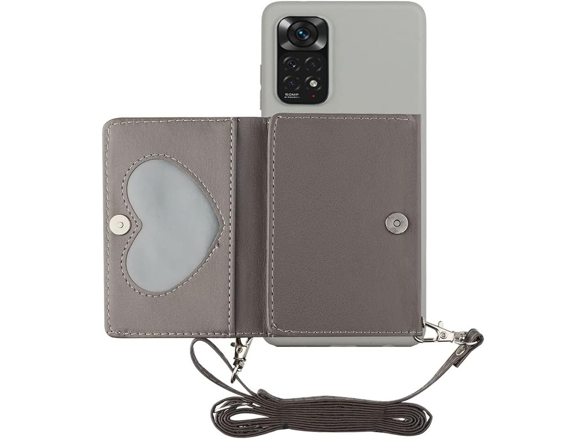 Correia Colar Nota para Xiaomi Redmi Note 11 Pro HONGWE. Silicone Cinzento