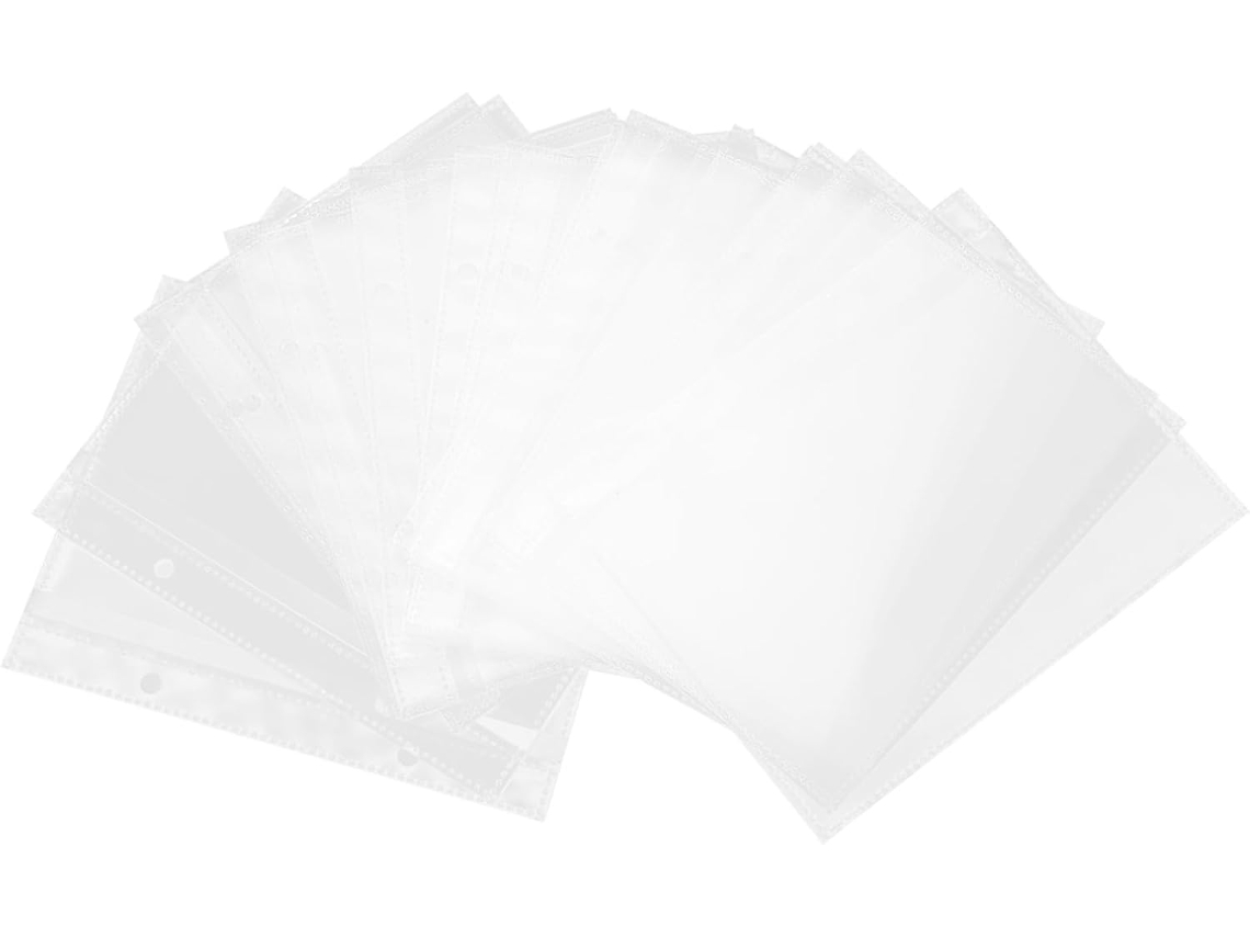 20 Páginas De Recarga De Fotos Transparentes Em Plástico - Lote De 20 Unidades Para Guarda De Cartões Postais