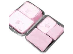 Conjunto 7 Sacos de Viagem à Prova D'água Rosa | S/MARCA
