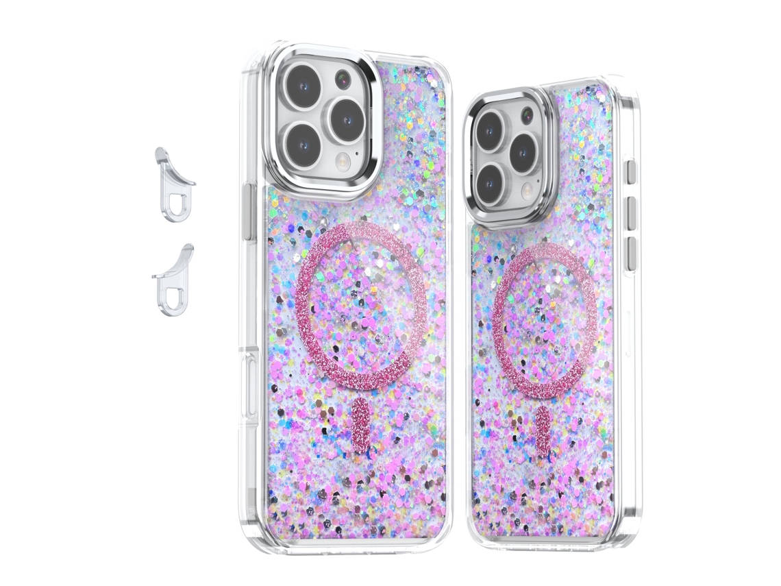 Capa Magnética Para Celular À Prova De Quedasrosa - Iphone 16 Plus