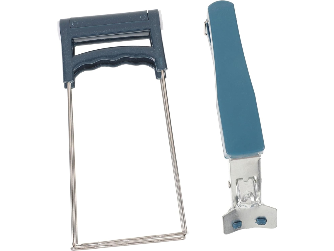 Pinça Anti Escaldante Valiclud Para Pratos E Tigelas, 2 Peças, Aço Inoxidável E Silicone, Resistente Ao Calor, Acessório