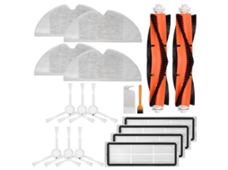 Kit de acessórios para aspirador de pó robótico xiaomi mijia 1c, 2 escovas principais, 6 escovas laterais, 4 filtros hepa, 4 panos de esfregão
