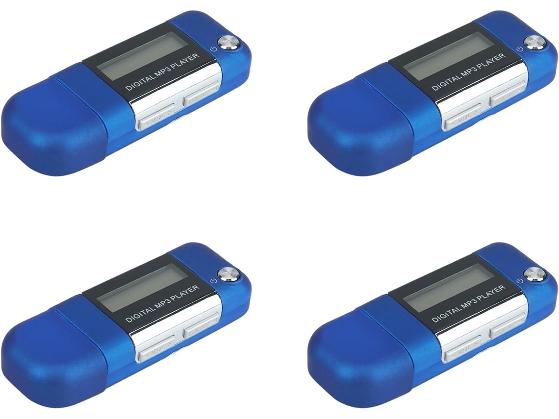 Reprodutor De Mp3 4x 4gb Com Entrada Usb, Compatível Pilhas Aaa