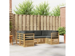 Vidaxl Conjunto De Sofás Para Exterior 6 Unid. Branco E Antracite