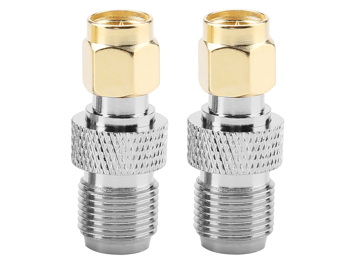 2pcs Adaptador Coaxial SMA Macho para Fêmea Conexão Reta RF 50Ω S/MARCA