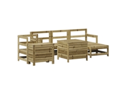 Garden Sofa Set, Garden Sofa Sets Vidaxl Marrom Madeira De Pinho Impregnada (n/a)