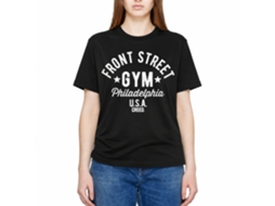 Rockinstone Rocky Movie Front Street Black Adult T-shirt Size:xxxl