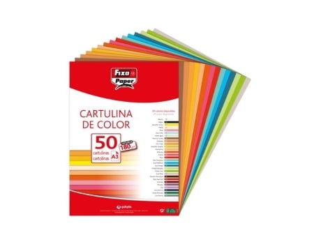 Livro Paq/50 Cartulinas Fixo A3 180g. Rojo De Desconocido (espanhol)