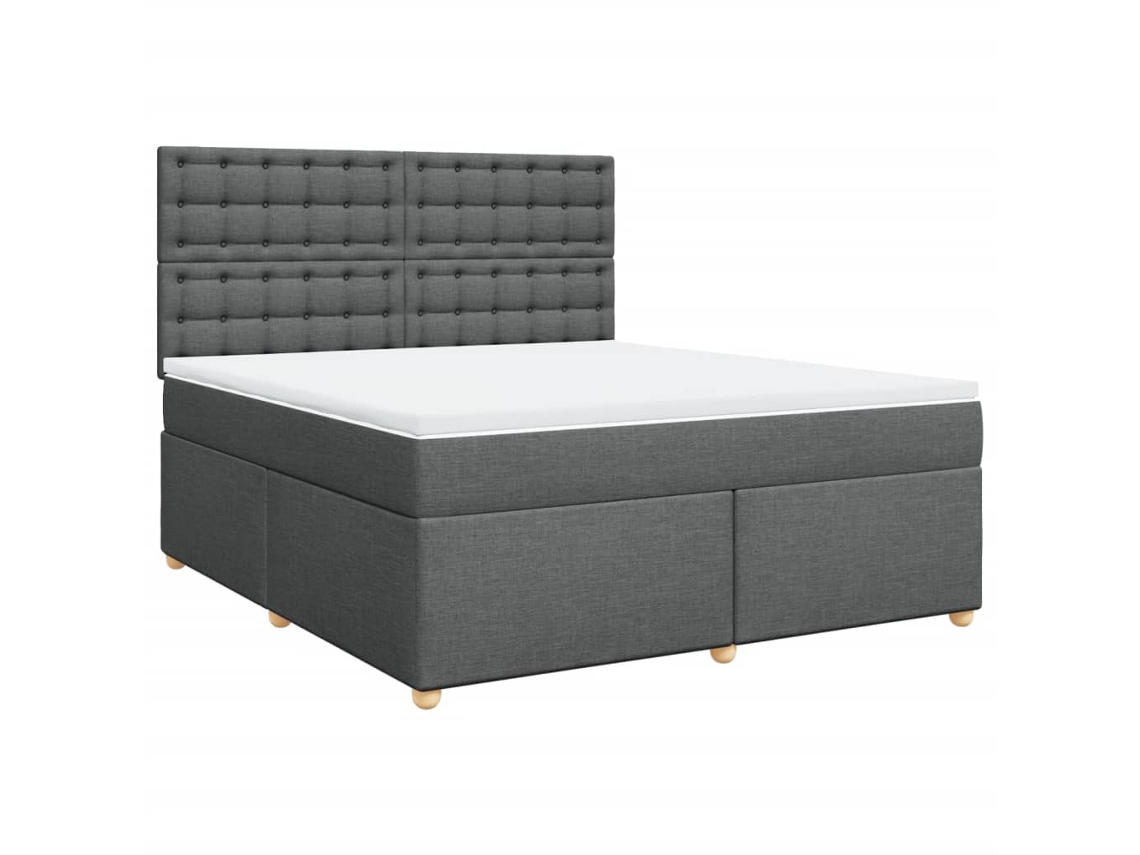 Box Spring Bed, Box Spring Beds Vidaxl Cinzeto Tecido (180 X 200 Cm)