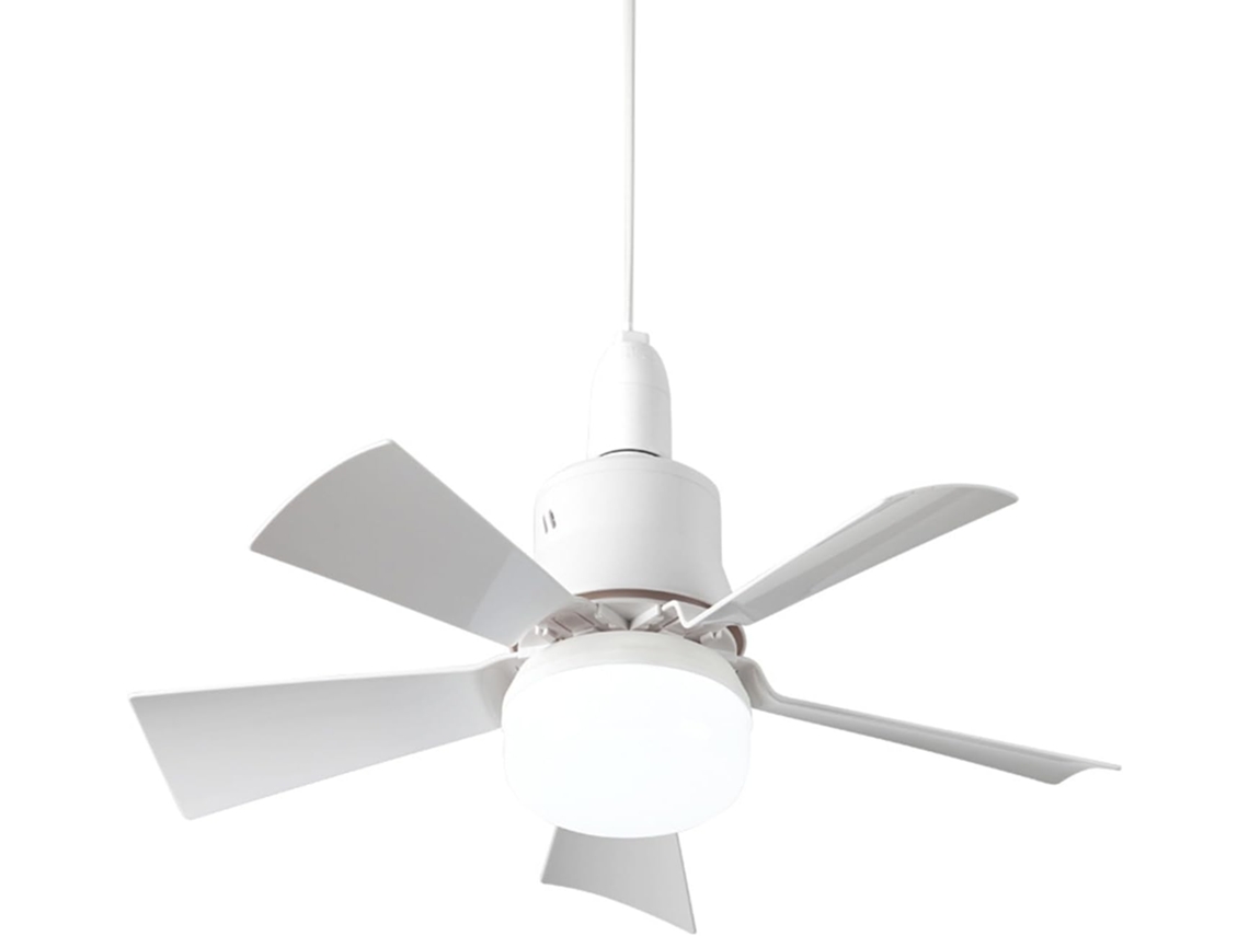 Ventilador De Teto E27 Com Luz Infinitamente Regulável Em 3 Cores -