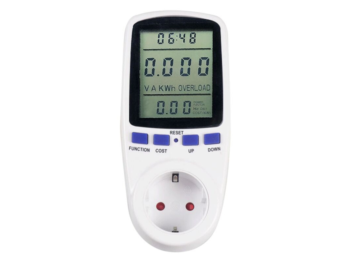 Medição De Potência, Medidor De Energia Para Tomada Com Visor Lcd Na Parte Traseira