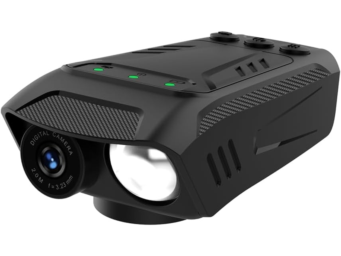 Câmera De Vélo Multifuncional 1080p 30fps Câmera De Vélo/moto Étanche À Pluie Com Lâmpada De Poche Led De Vélo