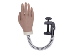 Mão De Prática De Unhas De Silicone (com Base De Clipe Flexível, Inclui Pontas De Unhas Para Prática) + Eoocoo