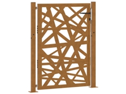 Garden Gate, Garden Gates Vidaxl Marrom Aço Resistente Às Intempéries (100 X 125 Cm)