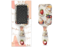 Escova Desembaraçadora Para Cabelos Molhados E Secos, Ideal Para Bolo, Leite, Café, Chá E Frutas Pente Com Almofada De