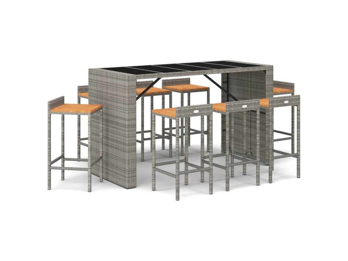 Garden Bar Set, Garden Bar Sets Vidaxl Cinzeto Rattan / Vime (n/a)