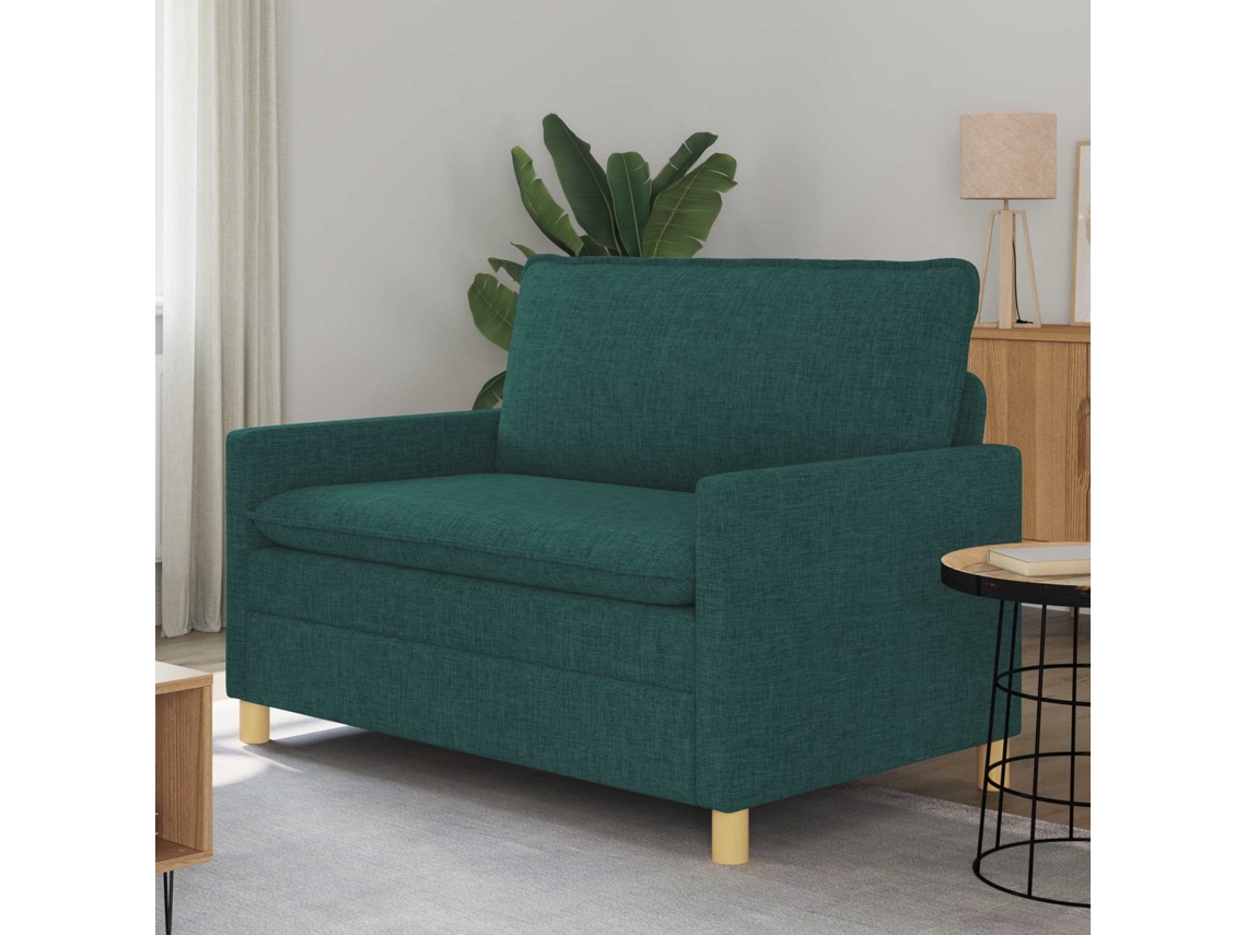 Vidaxl Sofá Verde-escuro 126 X 81 X 87,5 Cm Tecido