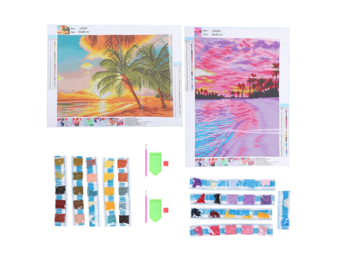 Kit De Pintura Com Diamantes Decorar Parede Criar Arte