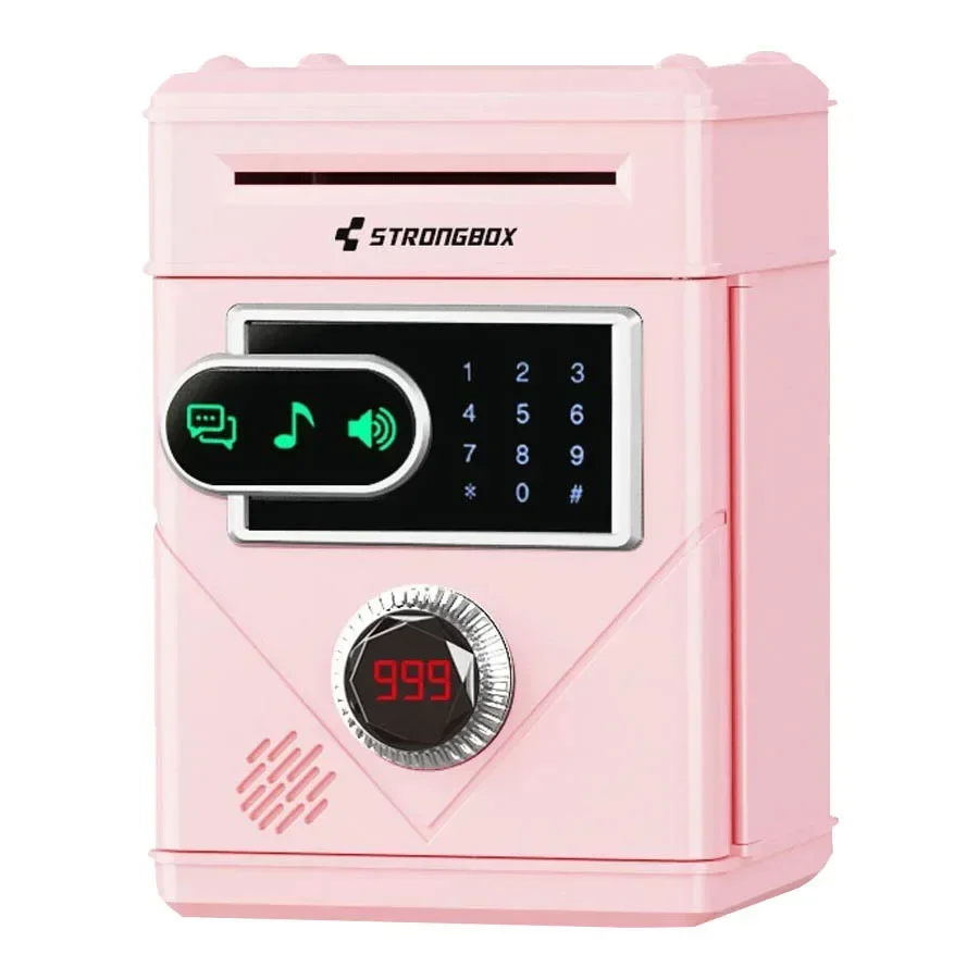 Cofrinho Eletrônico em Forma de Porquinho com Fechadura de Combinação, Cofrinho Inteligente, Brinquedo Bancário Automático. MDUG (rosa)