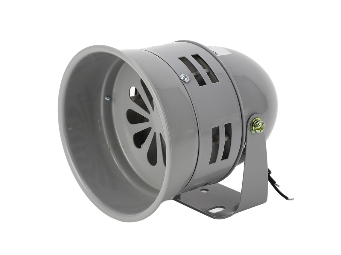 Sirena de Alarme Industrial 120db 40w Motorizada com Carcasa de Ferro Cinza Eletrônica Ac110v S/MARCA