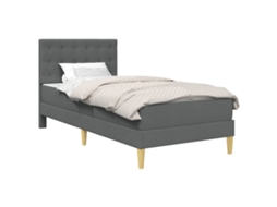 Estrutura de Cama com Colchão MAISON EXCLUSIVE 100 X 200 Cm cinza escuro tecido