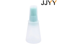 Nova Escova de Silicone de Qualidade Alimentar para Controle de Óleo no Churrasco, Resistente a Altas Temperaturas, com Tampa. MDUG (verde)