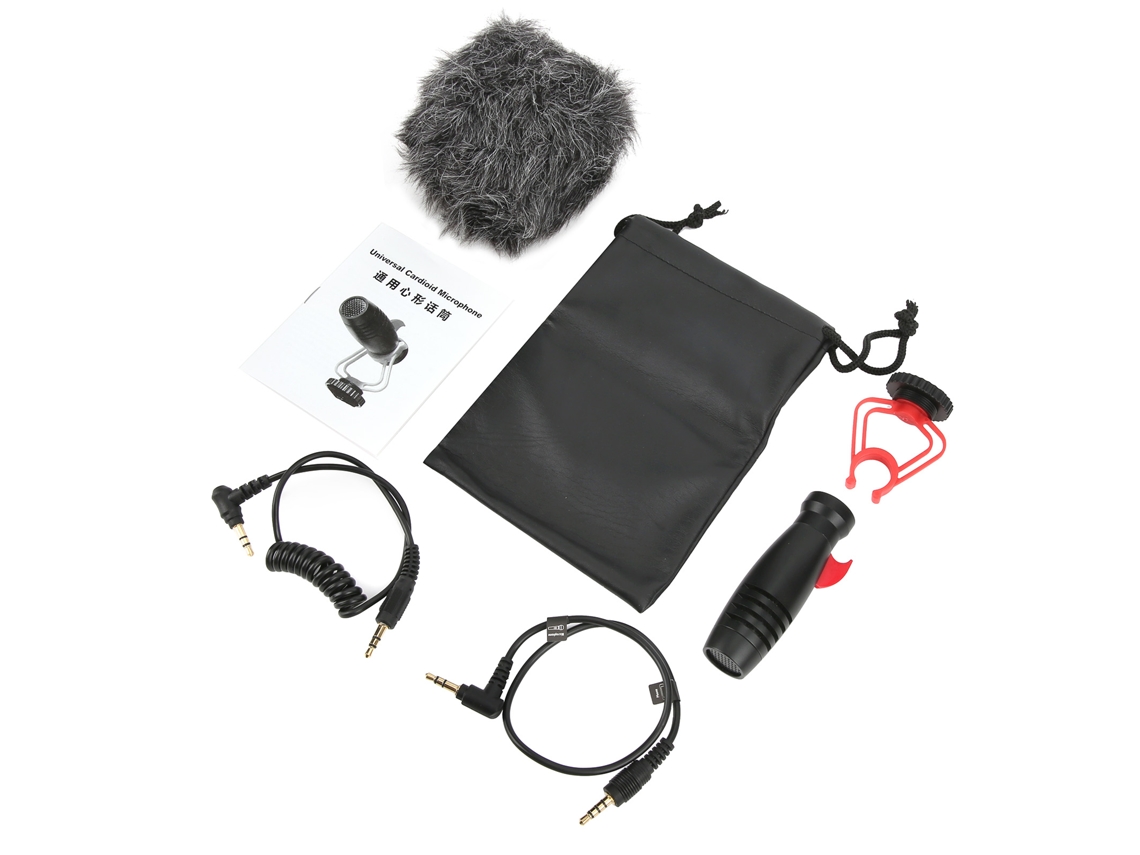 2026 kit de Microfone para Câmera com Suporte Microfone Condensador para Entrevistas