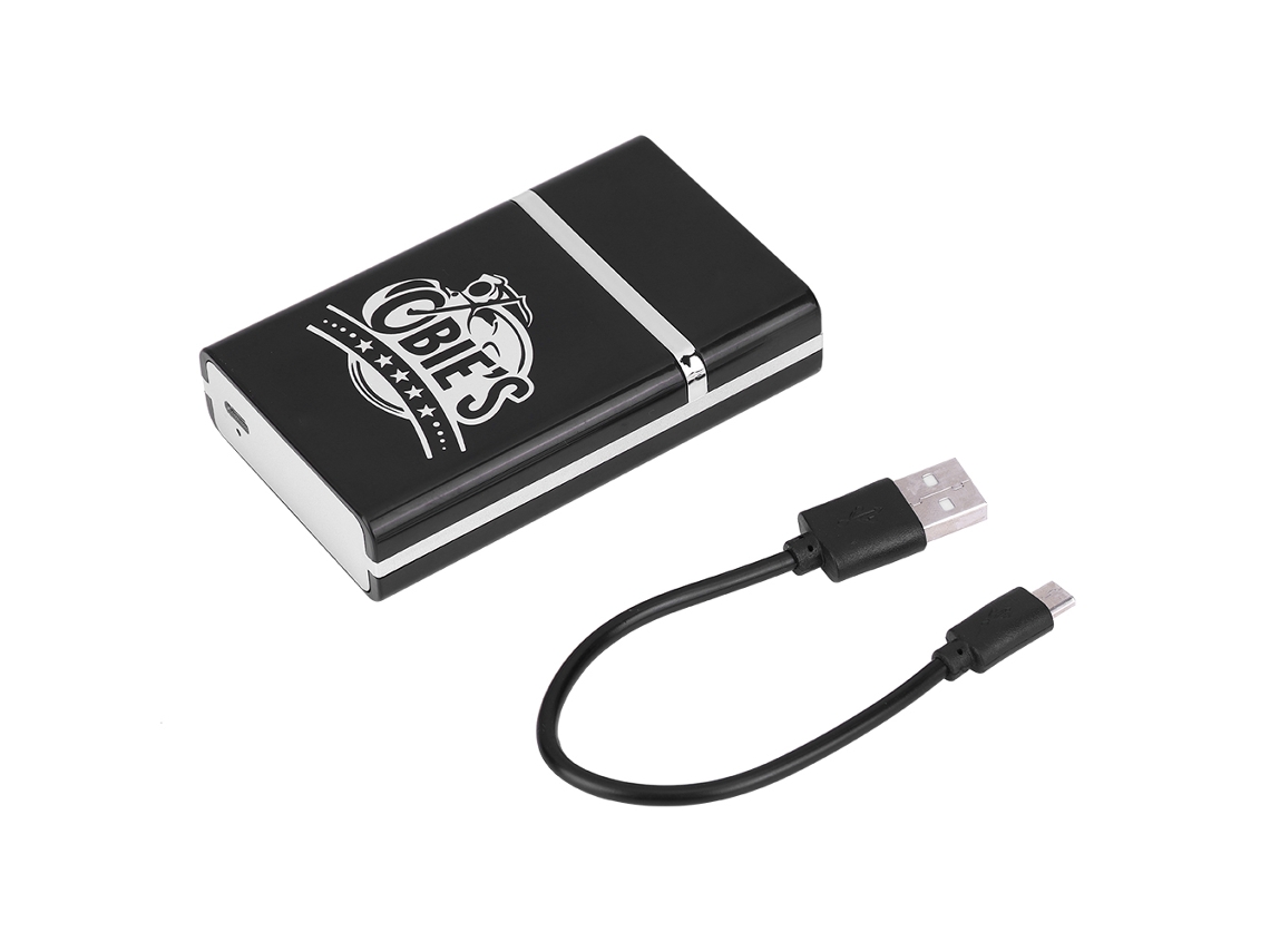 Caixa De Cigarros Portátil Com Isqueiro Elétrico Recarregável Usb Mini Prata Moto