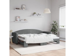 Vidaxl Sofá-cama Com Gavetão 80x200 Cm Tecido Cinzento-escuro