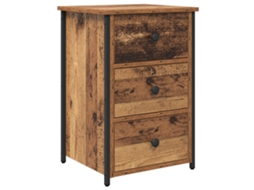 Conjunto 1 Mesa-de-cabeceira Vidaxl Castanho Madeira Recuperada Maciça (40 X 36 X 60 Cm)