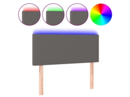 Led Headboard, Led Headboards Vidaxl Cinzeto Couro Artificial (100 X 5 X 78/88 Cm)