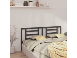 Vidaxl Cabeceira De Cama 186x4x100 Cm Pinho Maciço Cinzento
