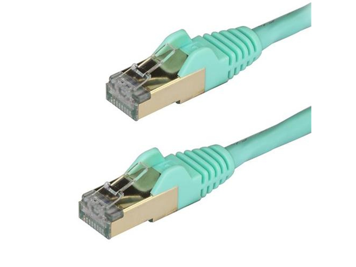 Startech.Com 6Aspat150Cmaq Cabo de Rede Cor Aqua 1.5 M Cat6A U/Ftp Stp