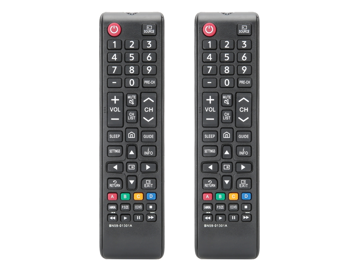 Aetheria 2pcs Controle Remoto Tv Universal Multifuncional Substituto para Samsung Bn59 01301a