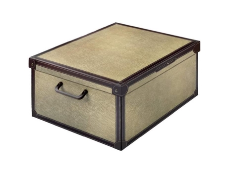 Caixa de Armazenamento KANGURU Baulotto Tapirus em Papelão Reciclável para Guardar Roupas Guarda-Roupas Justas Marrom