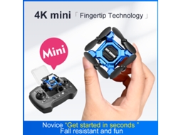 Mini Drone Dobrável, Aeronave Portátil De Altitude Fixa Com Câmera 4k Bestvite (2 Baterias Duração Da Bateria 10 Min Azul)