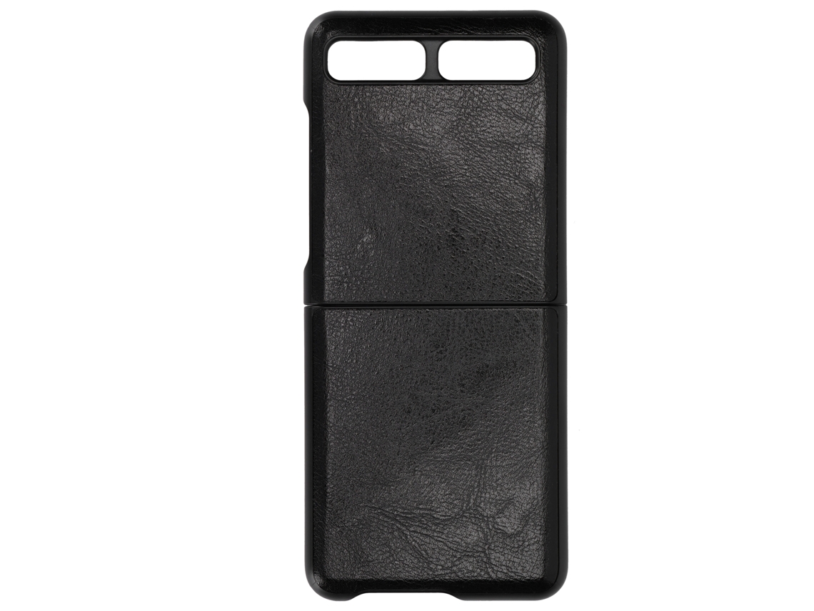 Capa LAXISCREED Couro Genuíno Samsung Z Flip Preto