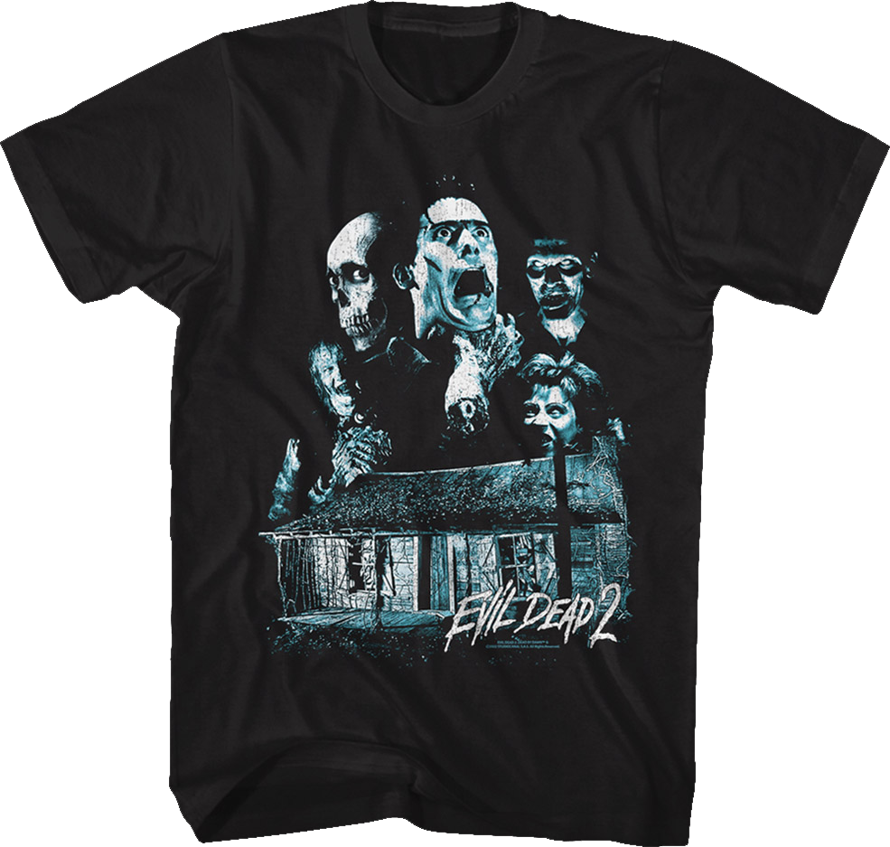 T-Shirt Unissexo DEEPSTONE Cabin Collage Evil Dead Preto L