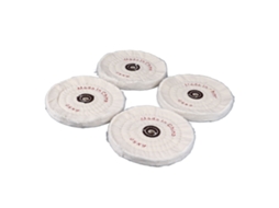 4 Peças De Rodas De Polimento De 6 Polegadas Com Furaco De Arbor De 1,2 Cm, Panos Brancos Para Lixadeira De Bancada