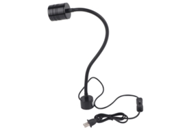 Rebe-luz De Trabalho Led De Pescoço De Ganso 5w Com Base Magnética Redonda Para Cnc