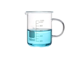 2026 vaso de Precipitado Resistente a Altas Temperaturas com Cabo e Escala, Capacidade 50/100/250/500/1000ml, Vidro Sem Chumbo Qinhai