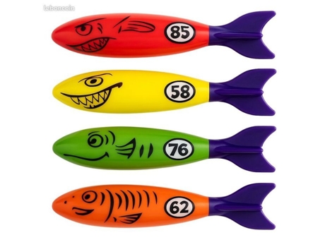 Conjunto de 4 torpedos de mergulho multicoloridos ideais para piscina e aprendizagem subaquática Tous À La Plage
