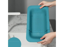 2026 rack Colador Fregadero Ajustable Multifuncional para Plato Fruta Verdura Almacenamiento Cocina Verde