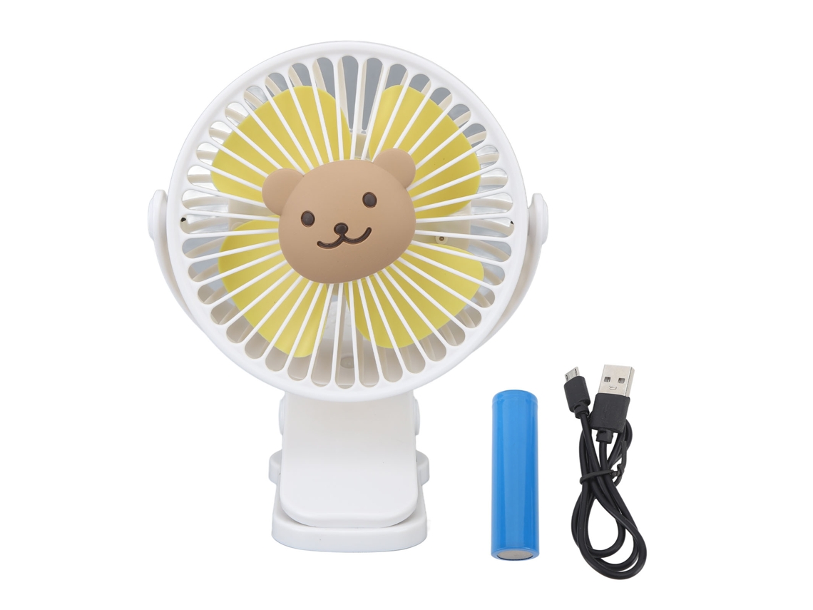 Primerox ventilador de Clip para Carrinho de Bebê Usb Cartoon 3 Velocidades Ajustável Portátil Tipo 3