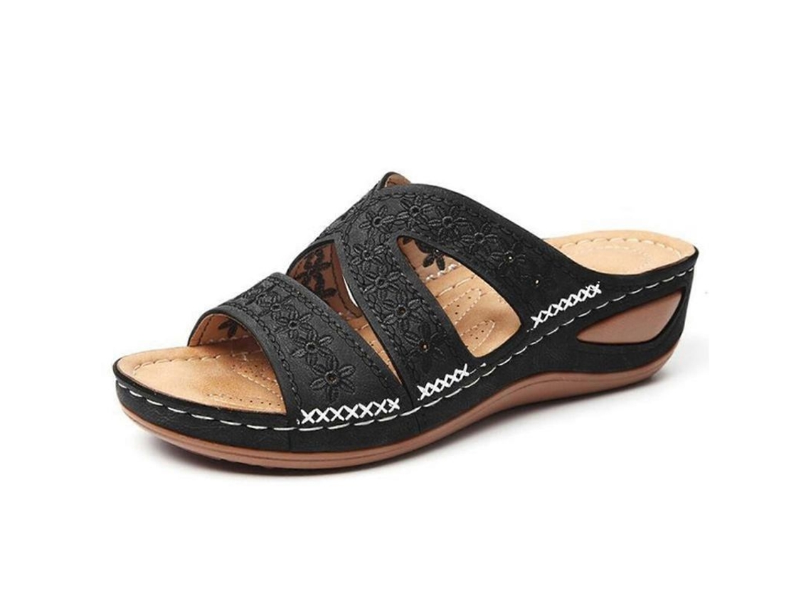Sapatos Design Lendário Apoio Plantar Profundo Conforto Duradouro Para Bem Estar Pés Preto