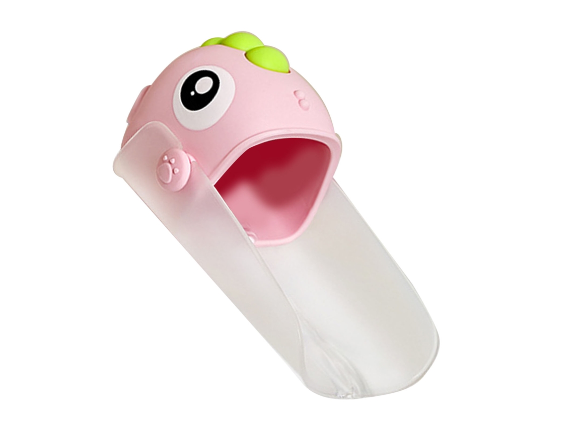 2026 extensor de Grifo para Bebés em Forma de Dinossauro Seguro e Divertido para Lavagem de Mãos na Cozinha e Banheiro 13,5cm Rosa