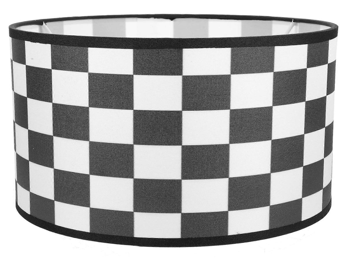 Lurelia Abajur De Tído Xadrez Elegante, Para Candeeiro De Mesa E Chão, Soquete E27, Preto E Branco, 22x22x17 Cm