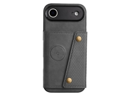 Capa Retrô Em Couro Pu Para Iphone 17 Air